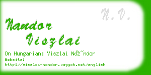 nandor viszlai business card